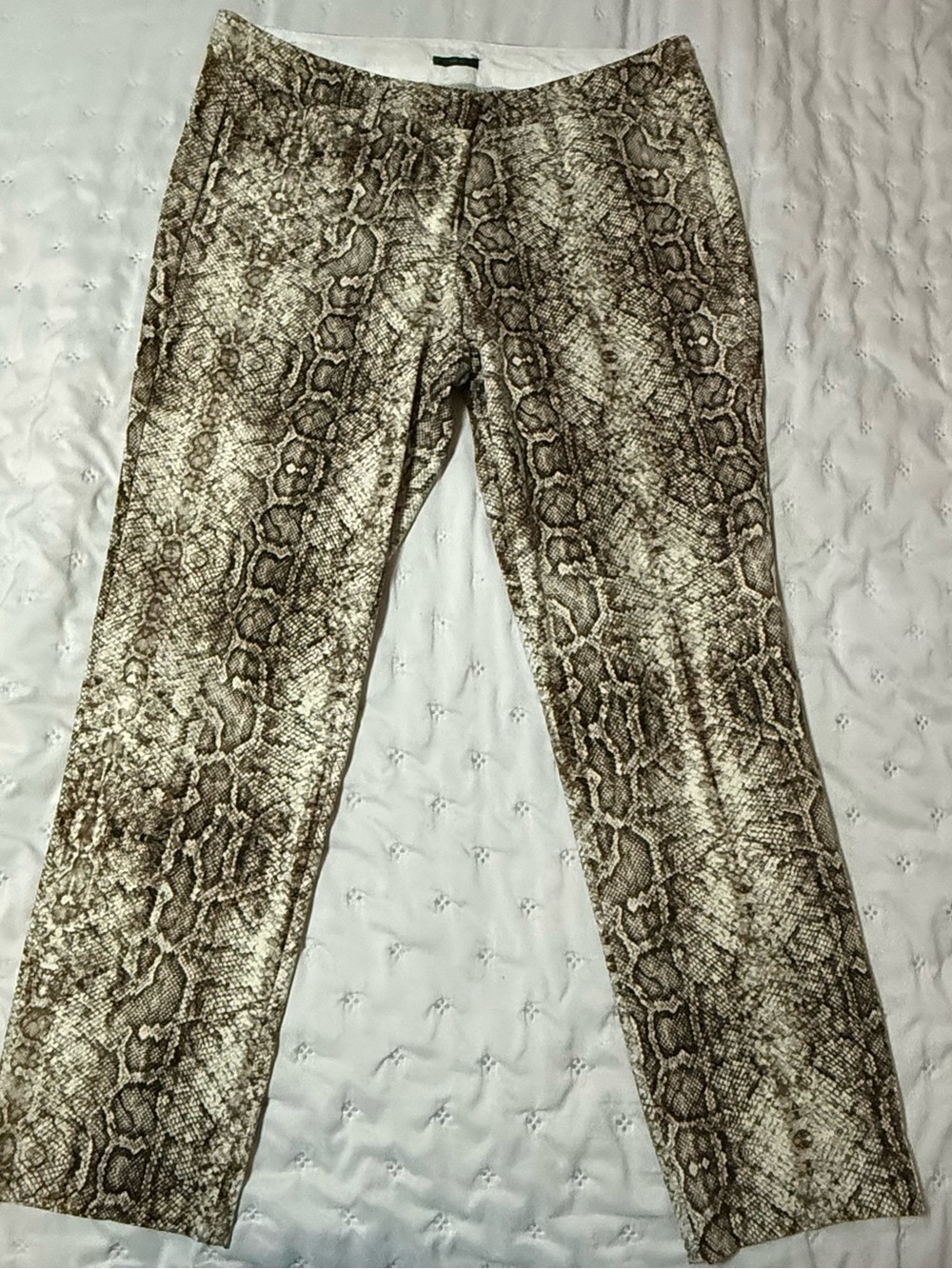 Worthington Brown Snake Print Ankle Pants